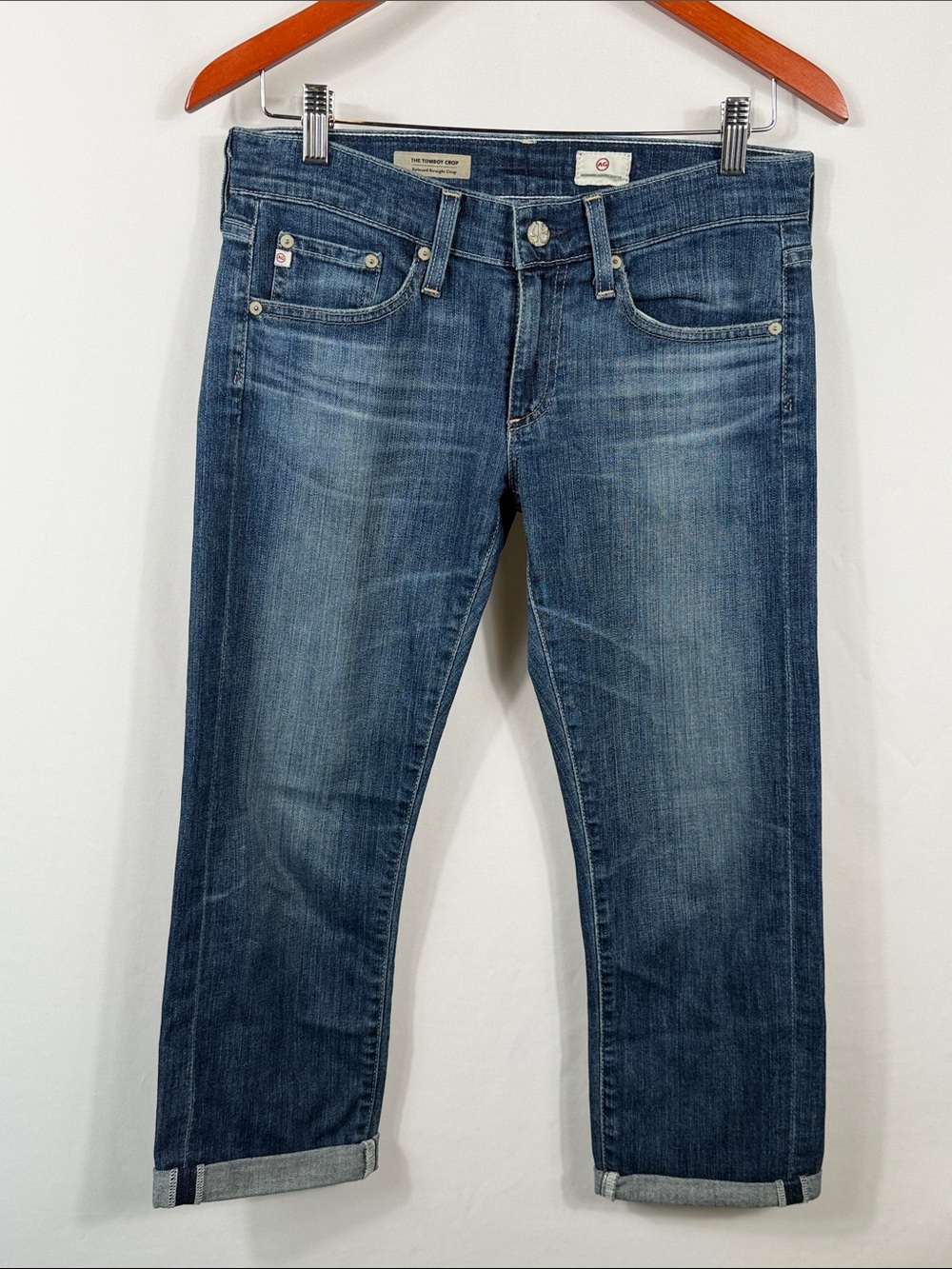 AG Adriano Goldschmied The Tomboy‎ Crop Relax Straight Crop Jeans Womens Size 26